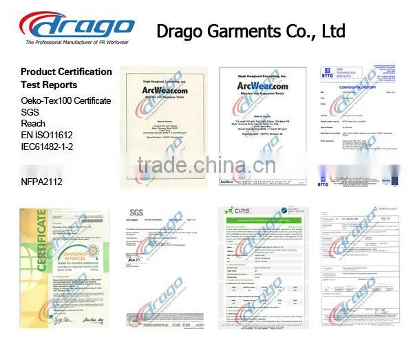 manufactures water- resistant cotton fabric for workwear
