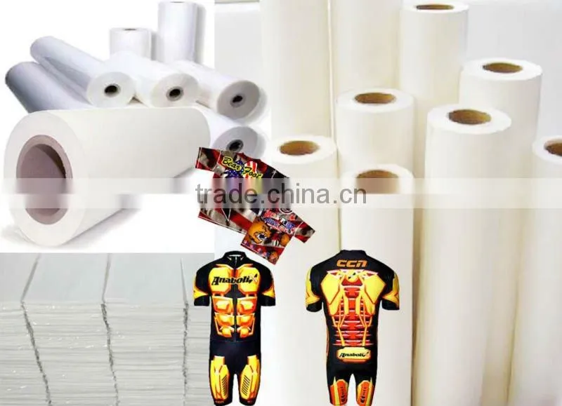 Chinese factory supply competitive price cotton roll tacky heat transfer dye sublimation paper