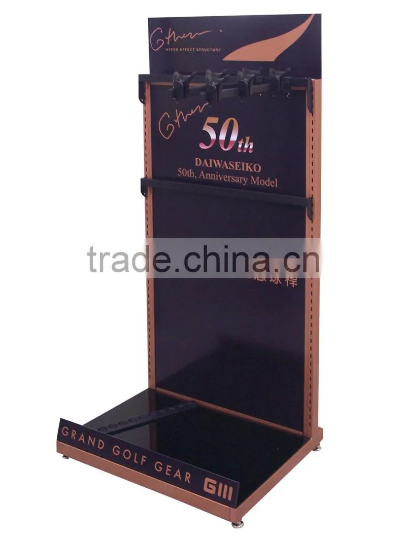 Freestanding Rose Gold Frame Universal Slotted Golf Club Standards