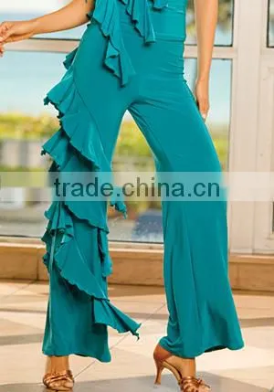 2015 high quality ladies ruffled pant ladies cotton dance pant