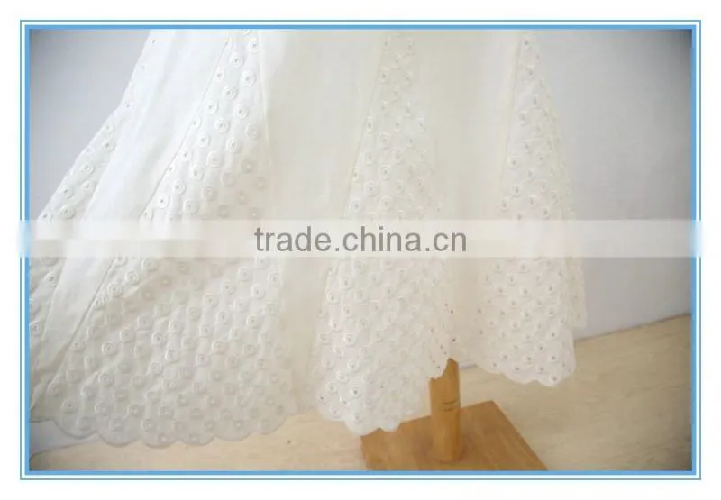 Ladies Formal Mesh Suits Embroidery White Elegant Blouse And Skirt Sets