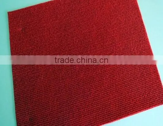 Striped carpet rubber/pvc backing exhibition carpet