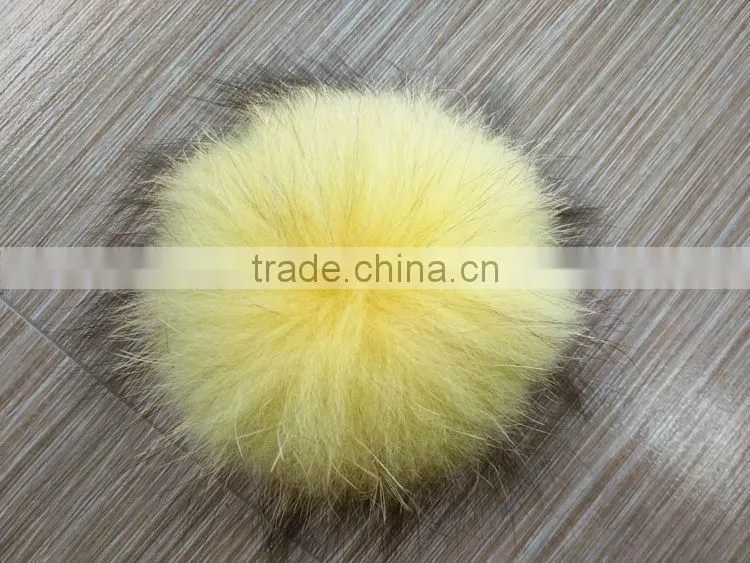 YR892 Hot Sale 12cm Diameter Colorful Raccoon Fur Ball