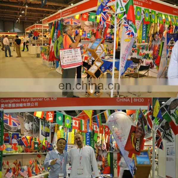 Polyester Material 30 x 45 cm with 45 cm Plastic Pole Car Window Flag