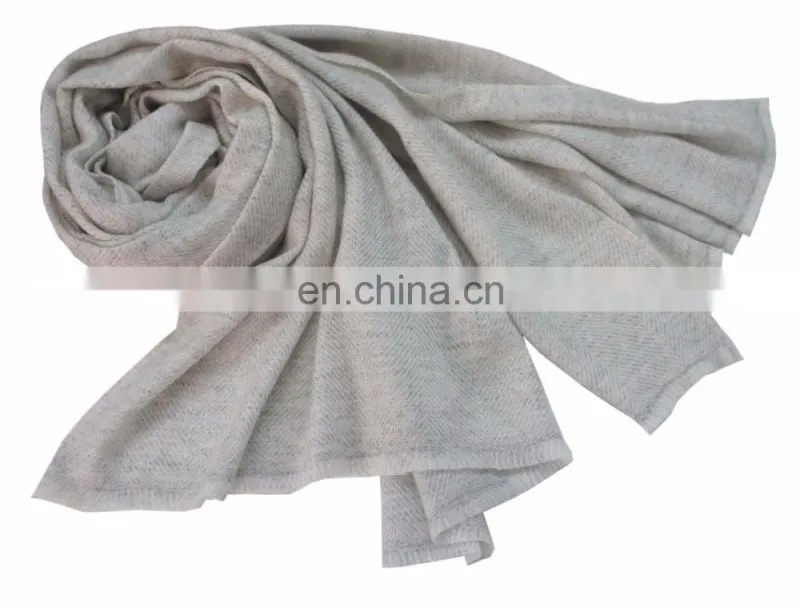 Herringbone Pashmina Wool shawls 2ply , Scarves