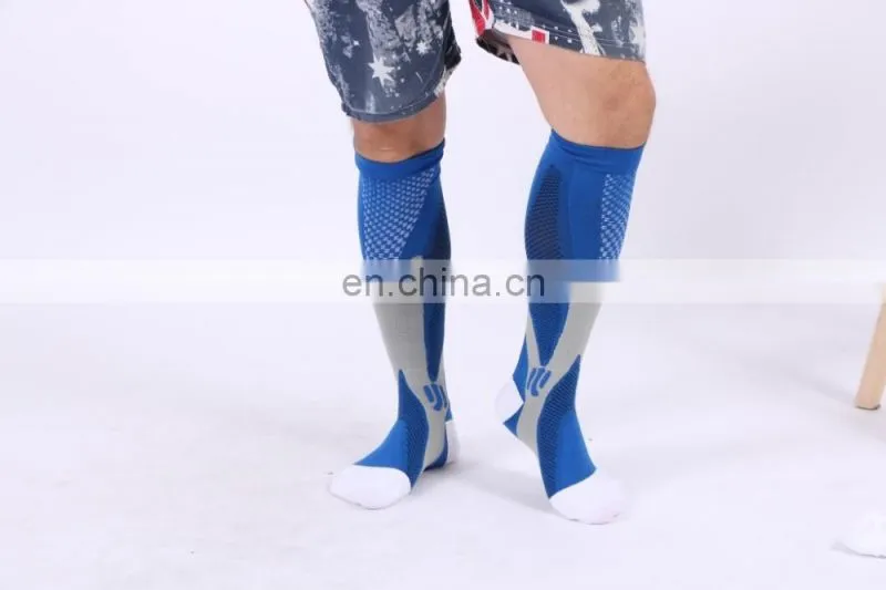 Socks manufacturers wholesale Nylon sport compression socks 20-30 mmhg for running #YLW-17