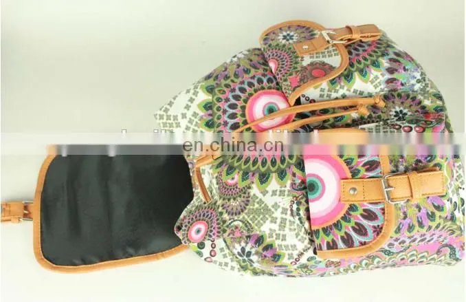 Wholesale unisex canvas sports travelling backpack bag