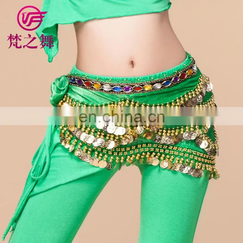 Hot sale egyptian gold coins belly dance hip scarf Y-2034#