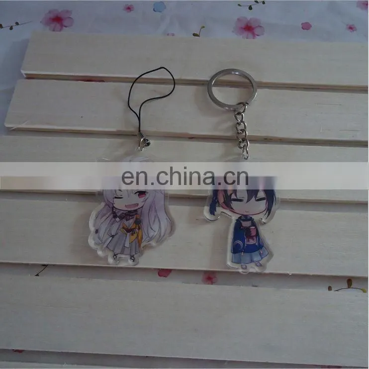 Japanese style acrylic custom anime keychain