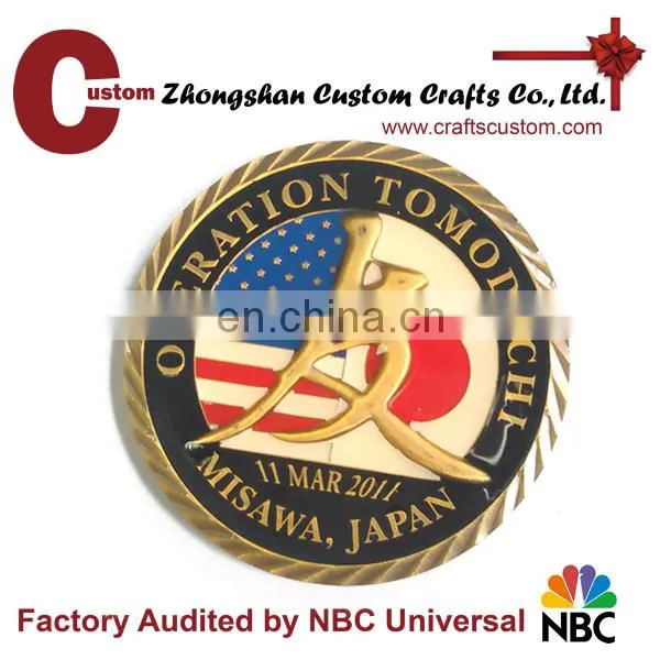 factory price OEM brand blank custom antique silver challenge coin