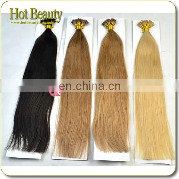 #613 human hair wholesale cheap virgin remy i tip curly hair extensions