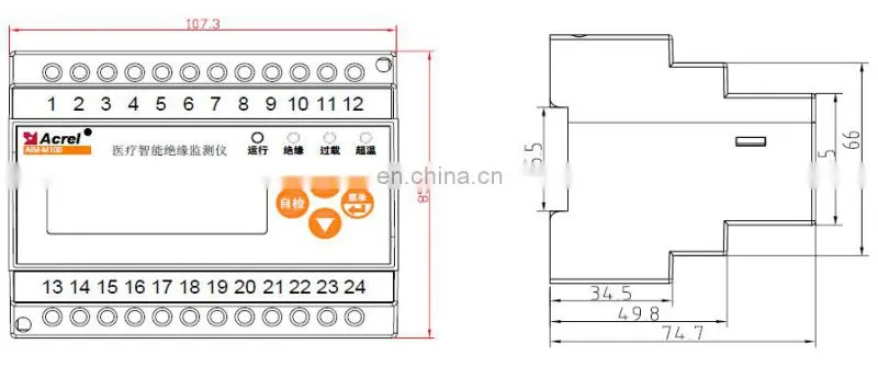 Medical insulation monitoring devices AIM-M100 monitor the insulation resistance of IT systems