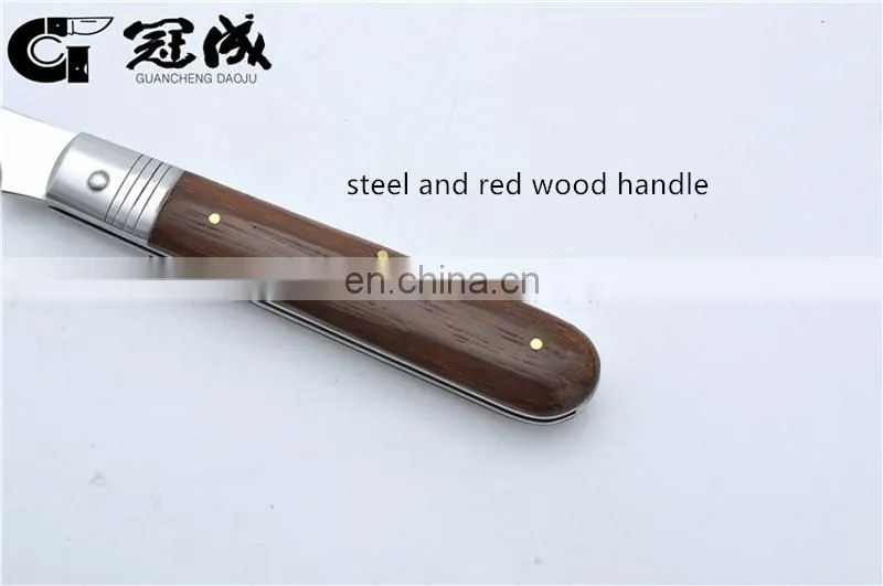Wood handle knife 420 stainless steel blade with steel bolster and wooden folding knives Utility Elpocket knife multi tool