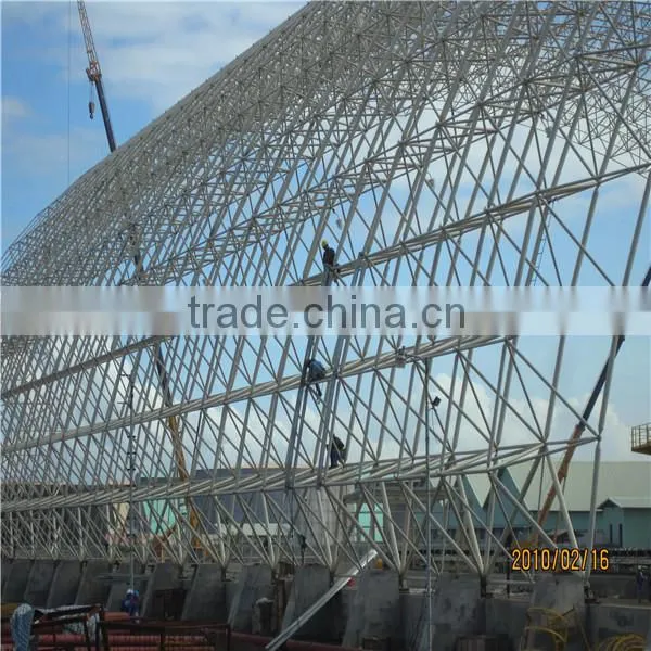 Prefabricated long span steel structure frame bulk storage