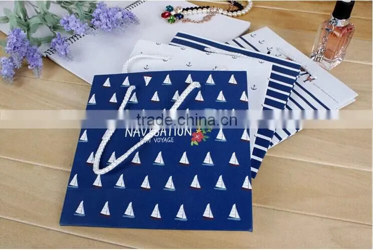 navy blue gift paper bag/fancy shopping bag