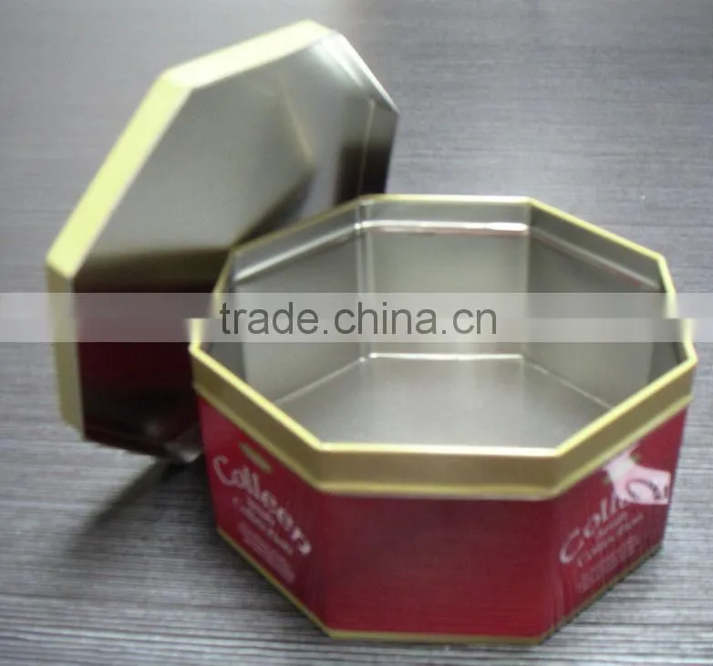 octagonal collection metal storage box