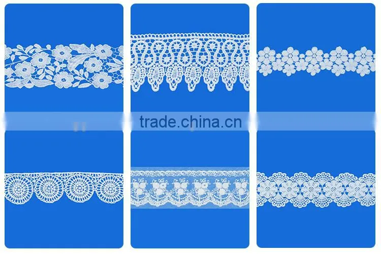 OEM/ODM service fashionable lace bar code textile necklace trim product