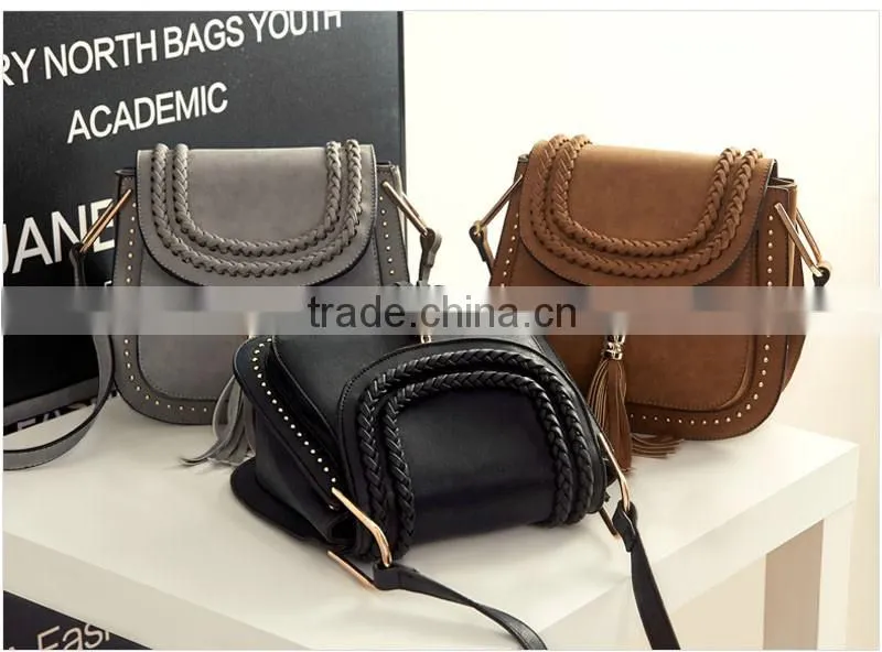 Women Bolsa Feminina Tassel Shoulder Bags Tote Faux Suede Messenger Hobo HandBag Tassel Shoulder Bag