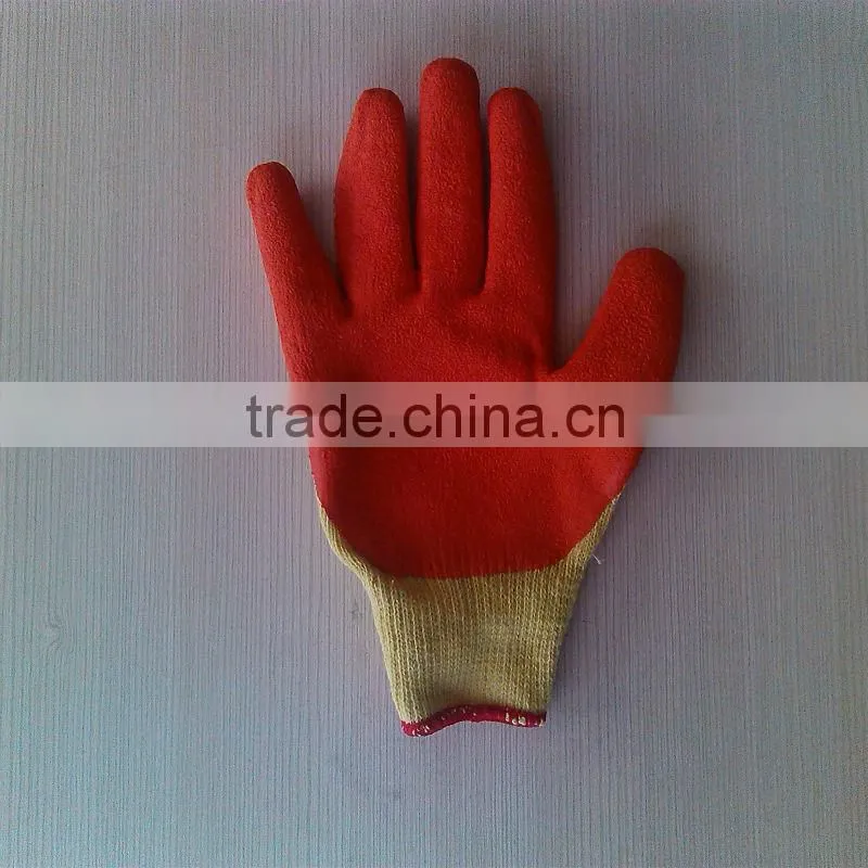 Rubber coated cut resistant gloves