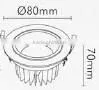 Professional Adjustable angle LED down Light 10w 15w 20w 30w Round /Square