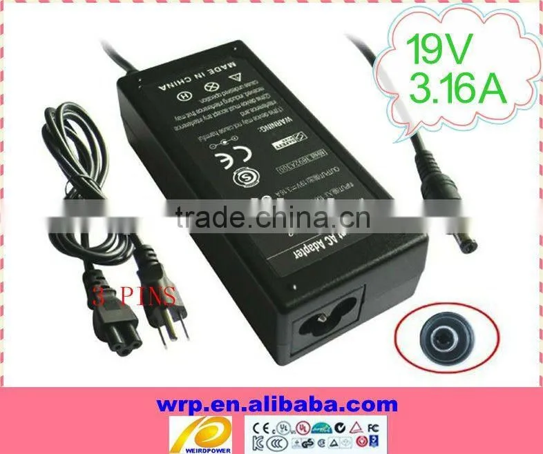 19V3.16A adapter for laptop