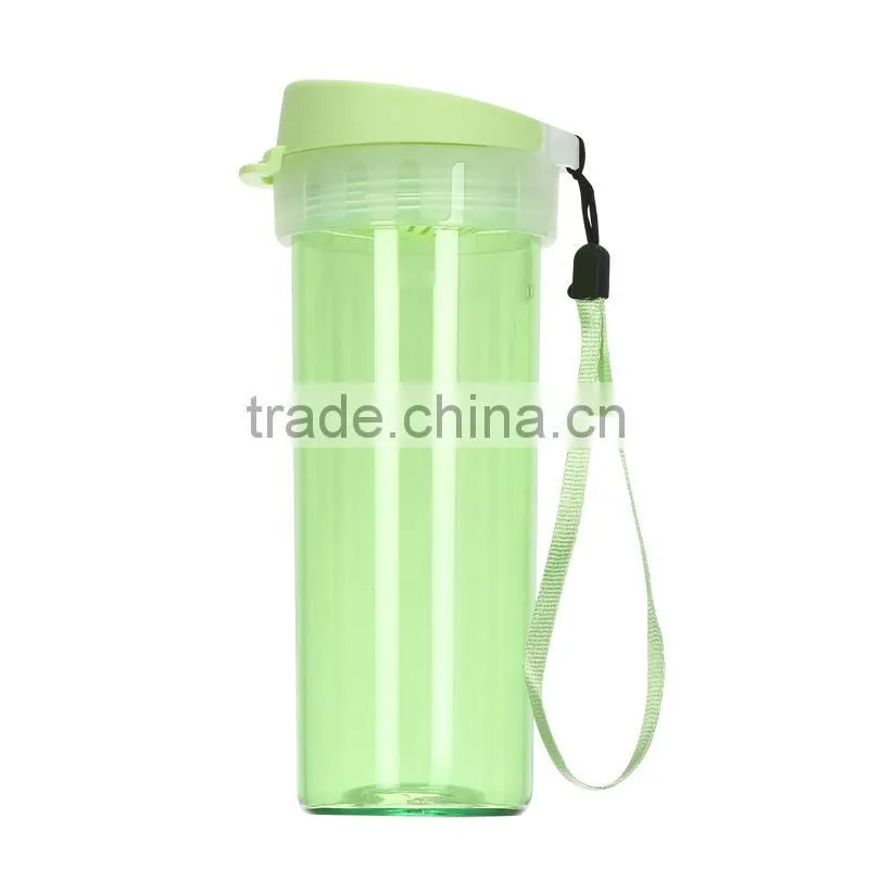 Filter plastic handle tea Water Bottles, Colorful plastic water cup bottle,vacuum cup
