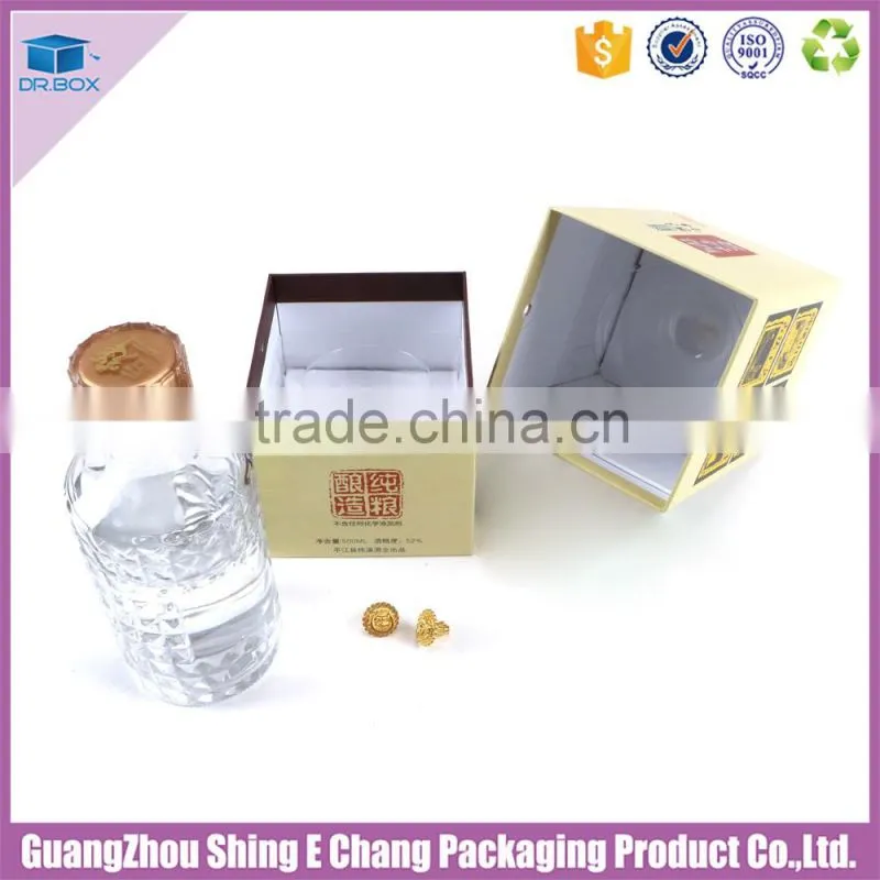 Hot sale thick paper packing box gift boxes for wine bottles , cardboard wine box