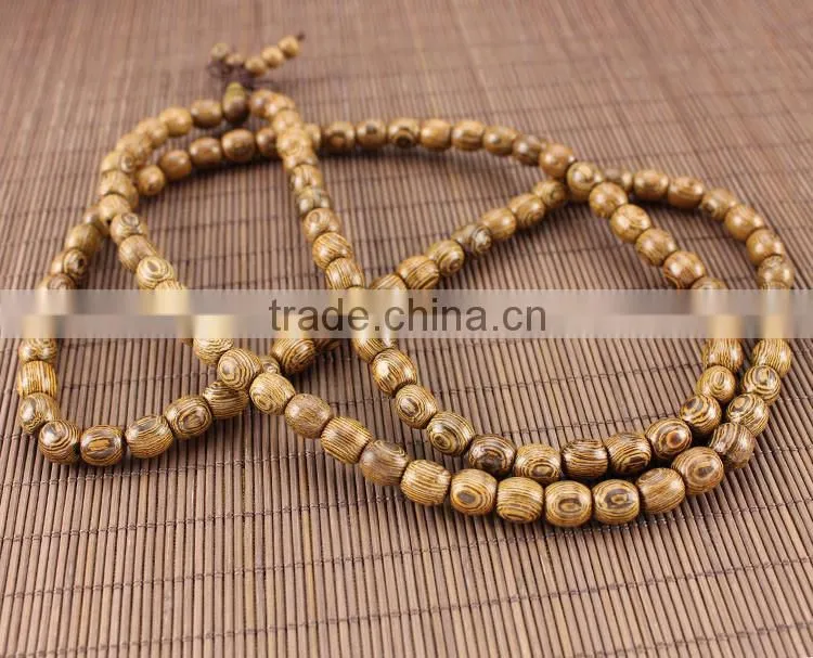 PBB018 Natural Wood Buddhist Prayer Mala Beads Necklace,Meditation 108 Mala Beads