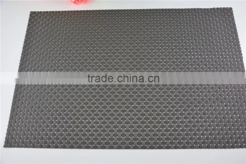 High quality PVC placemat pure color8*8 dark grey 45*30cm 110g table decoration