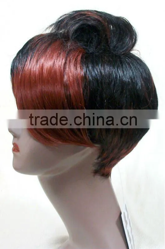 Two tone synthetic hair wigs for black women