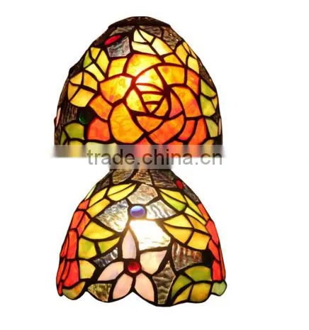 European classic tiffany balcony small droplight stairs revolving chandelier villa the chandelier