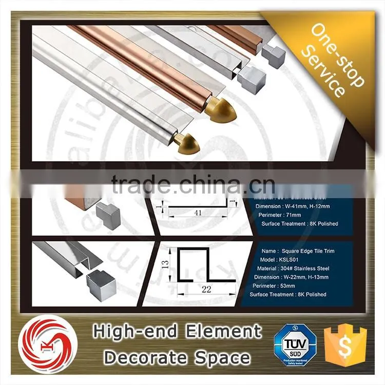 Sophisticated technology tile trim stainless steel bullnose tile trim ceramic tile trim