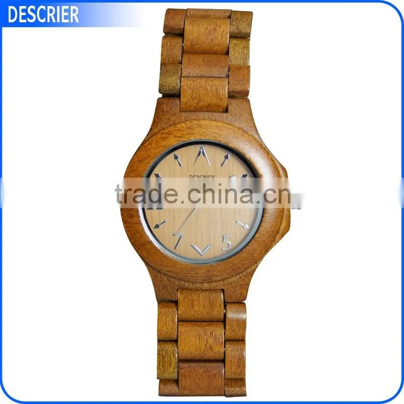 2016 new Bamboo Wooden Watch with Japan movement custom dial wood watch