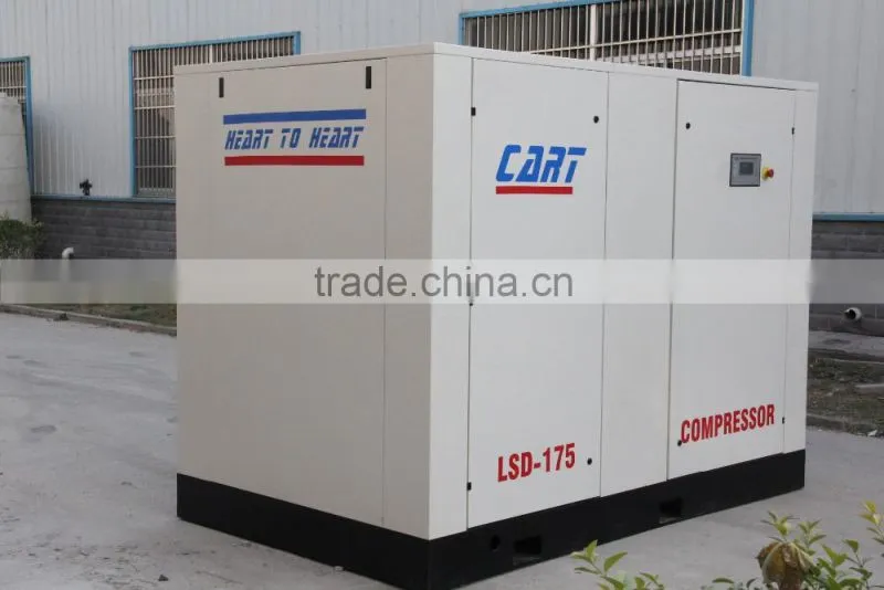 200KW 270HP China electric compressor, Direct driven screw air compressor
