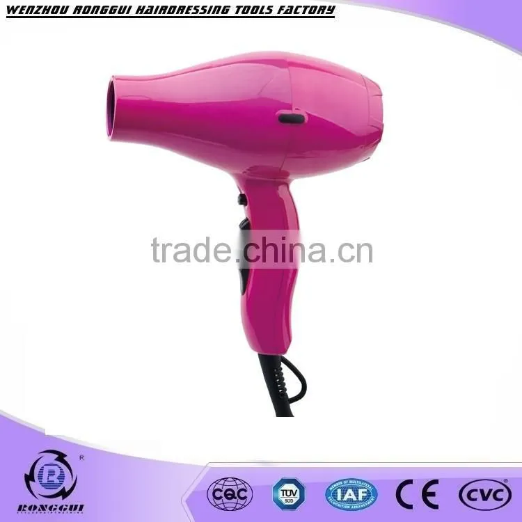 Professional hair dryer with mute fan low noise and compact size