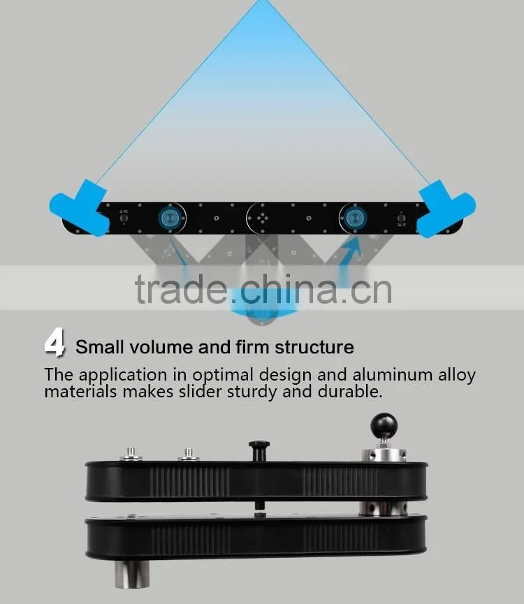New research top sale aluminium alloy auto pan shot wide angle shot dslr 4x extension slider video camera slider