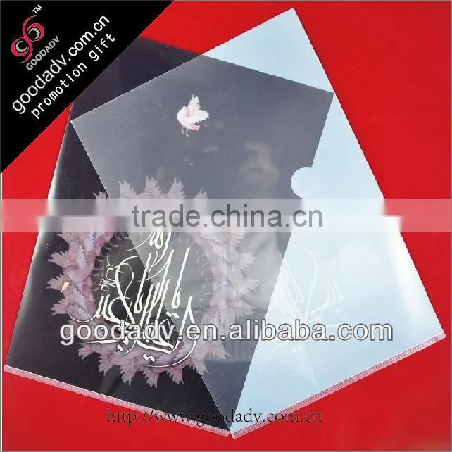 Transparent pp folders learning exam books wholesale custom folder