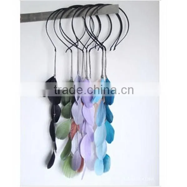 2014 wholesle Bohemia colour linear Feather tassel hairband