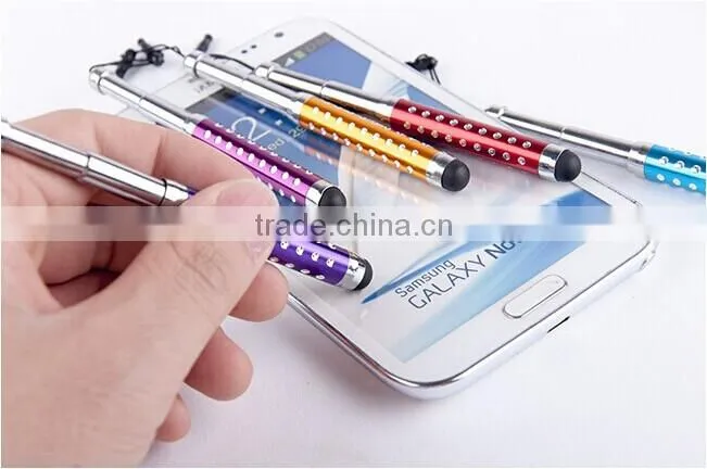 Diamond Stylus Mini Touch Pen With Dust Plug For iPad