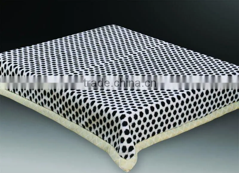 100% polyester super soft printed double mink blanket