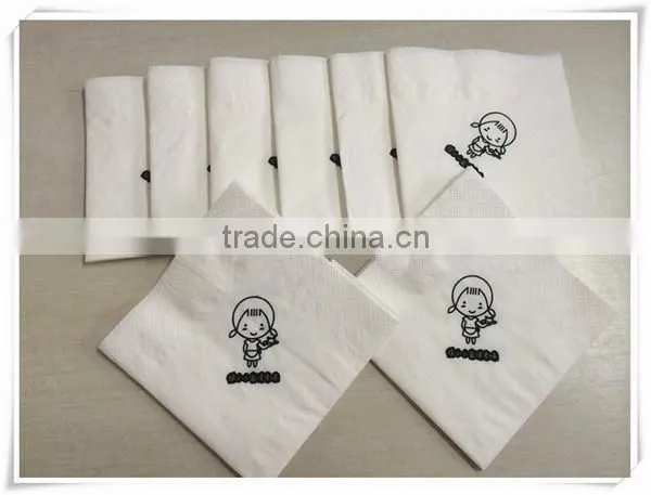 hot sale high quality 1/4 fold logo can be customized dinner/luncheon napkin