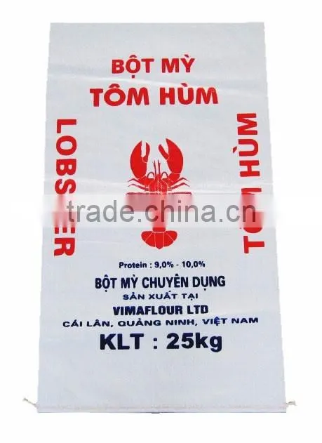 Vietnam Reusable Plain pp woven bag for package of rice
