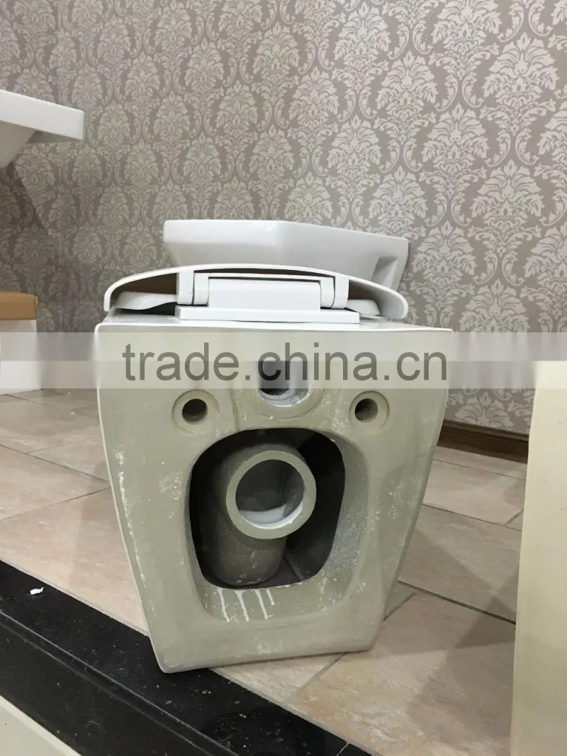 Square One Piece Wall-Hung Toilet/ P-trap wash down toilets KE01