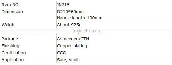 Good Price China Supplier 3 spoke Safe box Handle coppering stainless steel safe handle JN715 for safe and vault