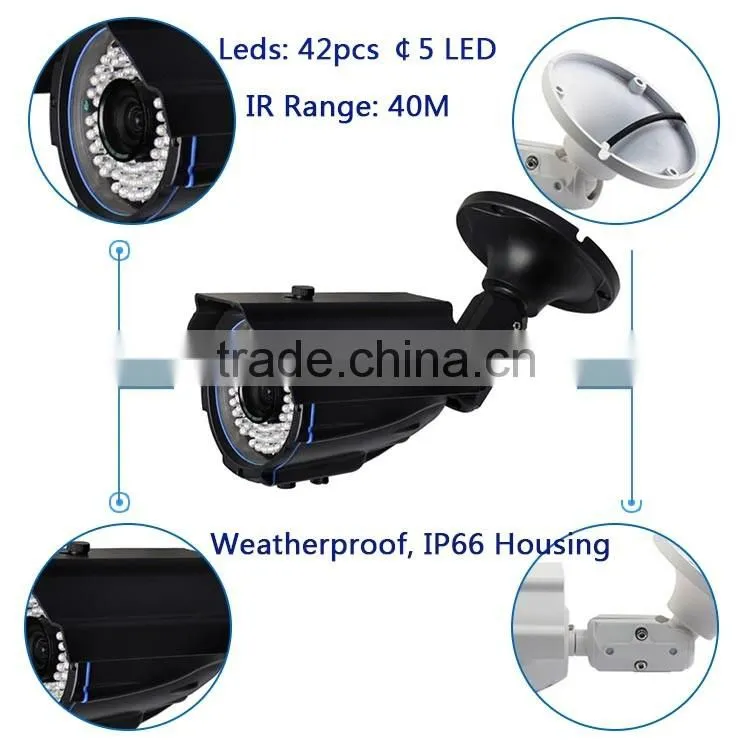 42pcs IR LED night vision 2MP 1080P IP camera bullet camera