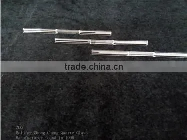 Bamboo shaped clear fused quartz glass tube