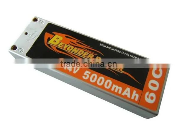 Hangzhou Beyonder Power hard case 7.4v rc spice mobile battery lipo battery pack for airplane/car/toy with high discharge rate