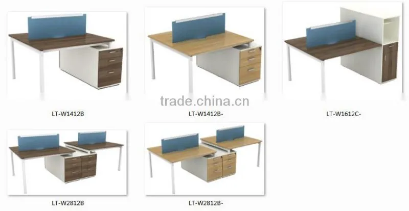 4 seat workstation, office workstation with pedestal