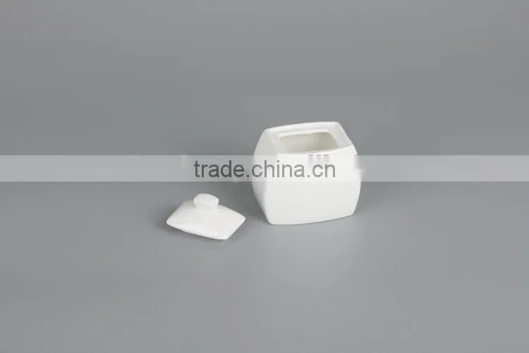 plain fine China ceramic sugar pot