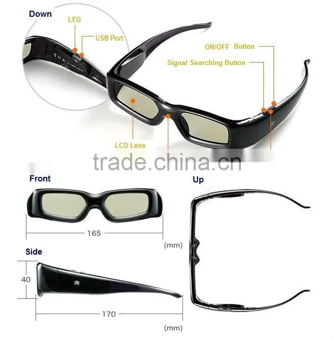 Universal 3d glasses for all brand 3D LCD TVs ( IR sync only)
